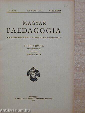 Magyar Paedagogia 1935. november-december