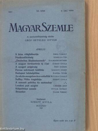 Magyar Szemle 1931. április