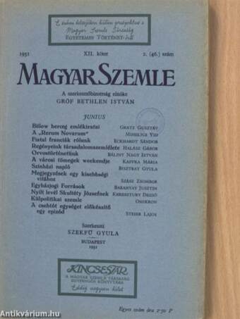 Magyar Szemle 1931. junius