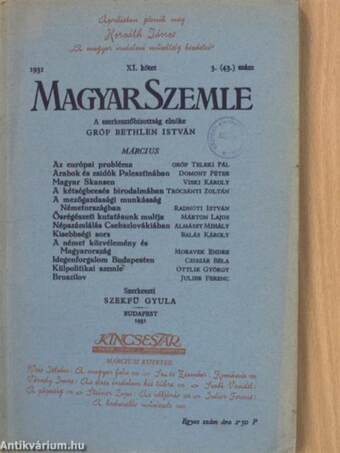 Magyar Szemle 1931. március