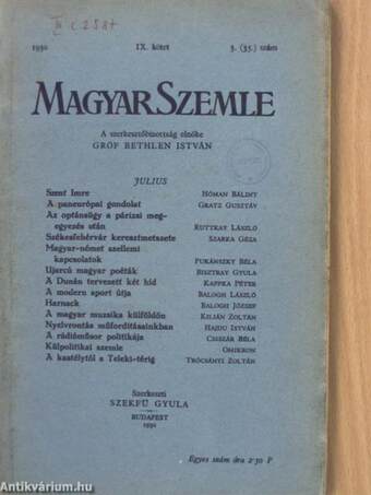 Magyar Szemle 1930. julius