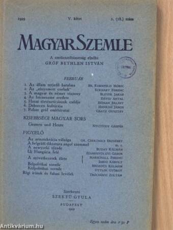 Magyar Szemle 1929. február