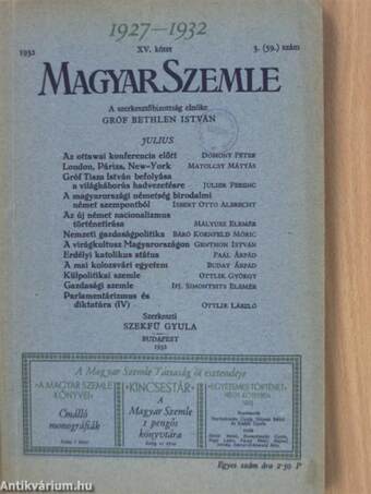 Magyar Szemle 1932. julius