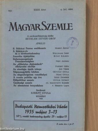 Magyar Szemle 1935. április