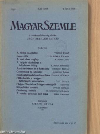 Magyar Szemle 1931. julius