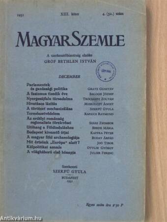 Magyar Szemle 1931. december
