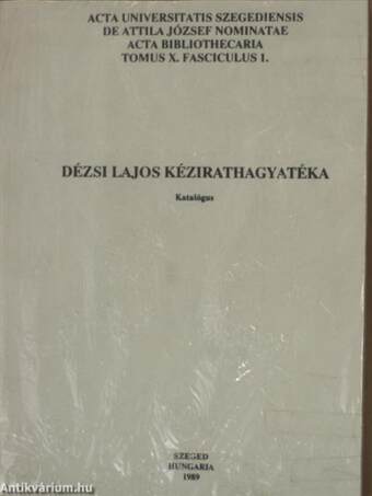 Dézsi Lajos kézirathagyatéka