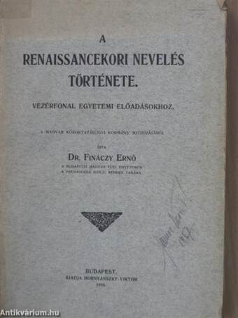 A renaissancekori nevelés története