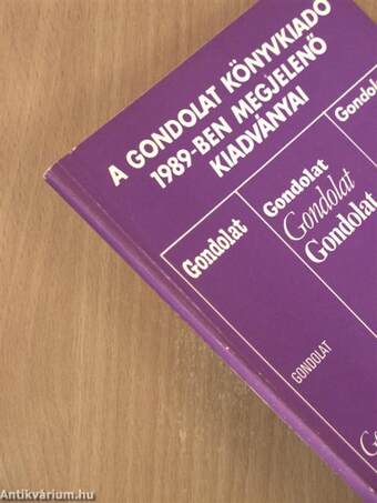 A Gondolat Könyvkiadó 1989-ben megjelenő kiadványai