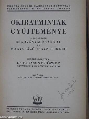 Okiratminták gyüjteménye