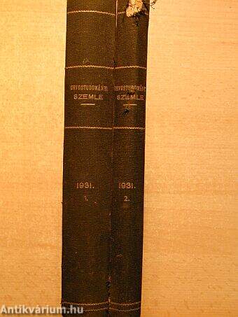 Orvostudományi Szemle 1931. január-december I-II.