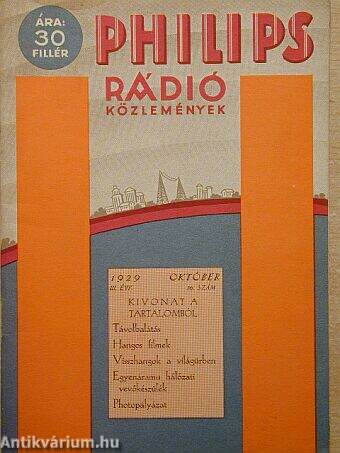 Philips rádió közlemények 1929. október
