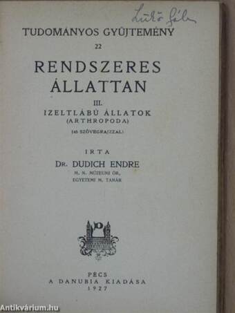 Rendszeres állattan III.