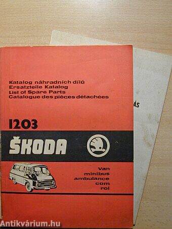 1203 Skoda/Skoda 1203 Mikrobusz kezelési utasítás