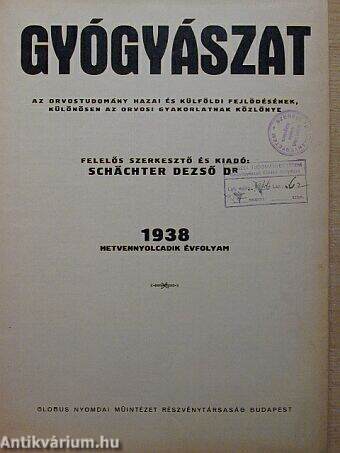 Gyógyászat 1938. január-december