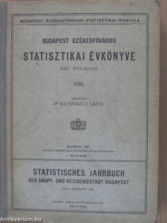 Budapest székesfőváros statisztikai évkönyve 1936.