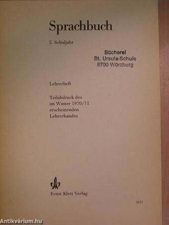 Sprachbuch - 5. Schuljahr