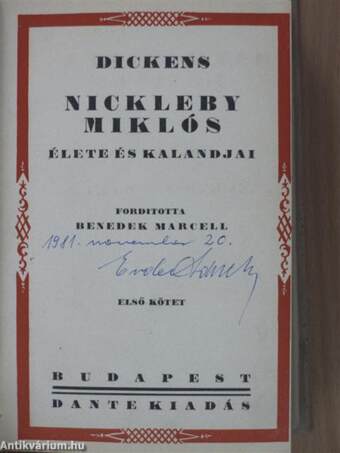 Nickleby Miklós élete és kalandjai I-II.