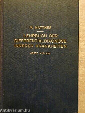 Lehrbuch der Differentialdiagnose innerer Krankheiten