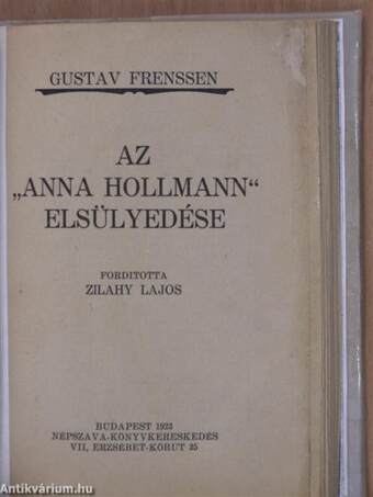 Az "Anna Hollmann" elsülyedése