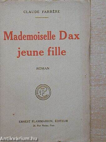 Mademoiselle Dax jeune fille