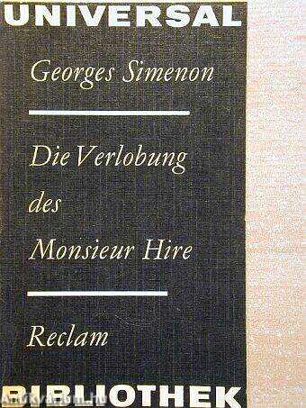 Die Verlobung des Monsieur Hire