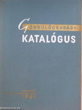 Gördülőcsapágy katalógus