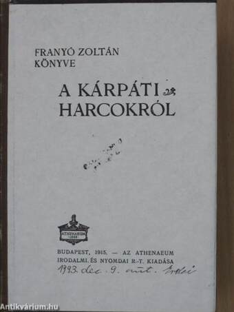 A kárpáti harcokról