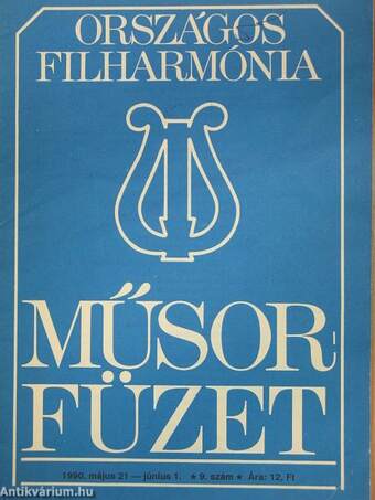 Országos Filharmónia Műsorfüzet 1990/9.