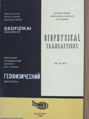 Geophysical Transactions Vol. 32. No. 1.