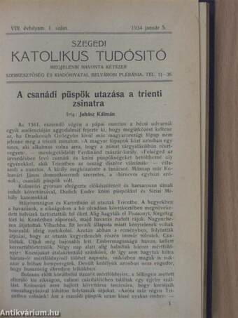 Szegedi Katolikus Tudósító 1934. (nem teljes évfolyam)