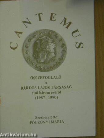 Cantemus - Összefoglaló a Bárdos Lajos Társaság első három évéről (1987-1990)