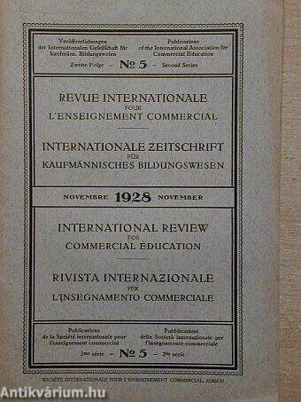 International review for commercial education 1928. november