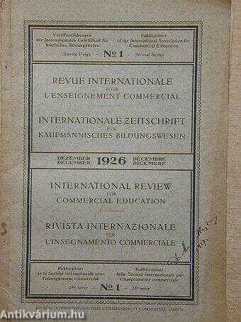 International review for commercial education 1926. décembre