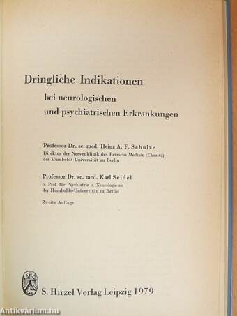 Dringliche Indikationen bei neurologischen und psychiatrischen Erkrankungen