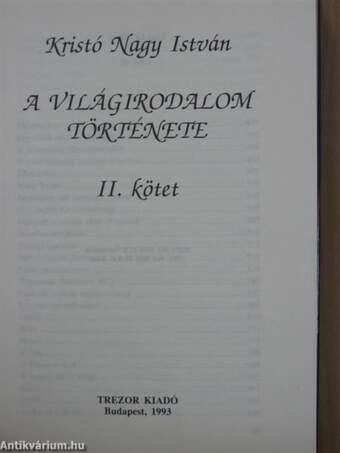 A világirodalom története II. (töredék)