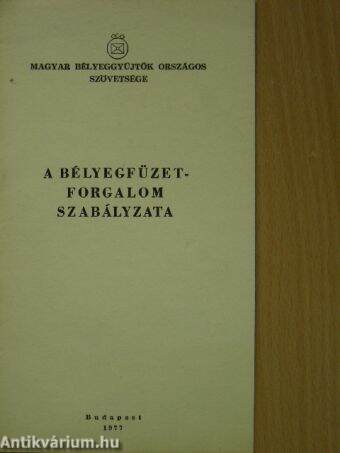 A bélyegfüzet-forgalom szabályzata