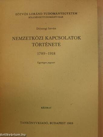 Nemzetközi kapcsolatok története 1789-1918