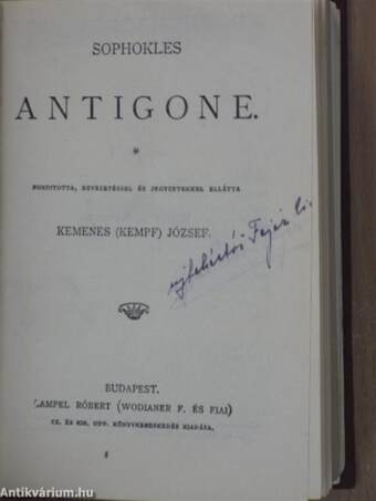 Caesar és Cleopatra/Antigone/Homeros Odysseiája