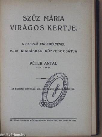 Szűz Mária virágos kertje