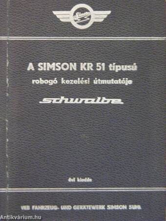 A Simson KR 51 típusú robogó kezelési útmutatója