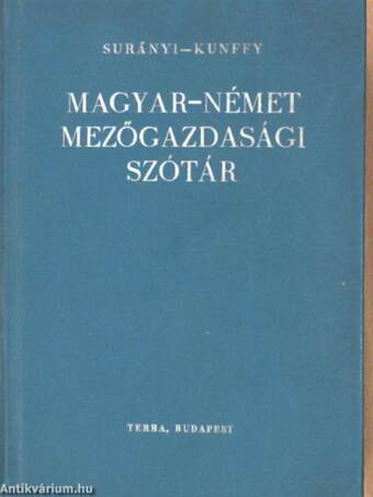 Magyar-német mezőgazdasági szótár