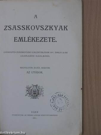 A Zsasskovszkyak emlékezete