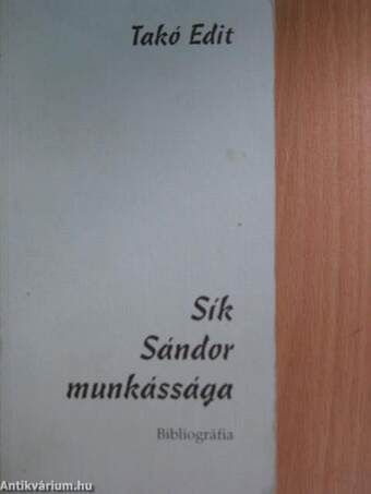 Sík Sándor munkássága