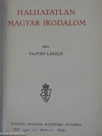 Halhatatlan magyar irodalom