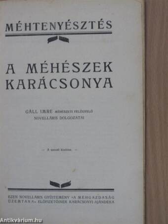 A méhészek karácsonya/A "Méhészet" Röpiratai 1925/1.