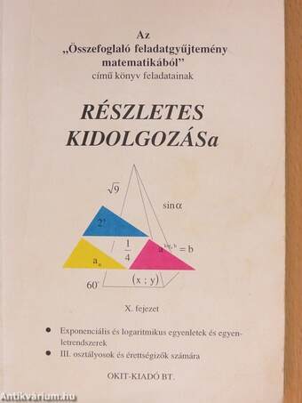 Az "Összefoglaló feladatgyűjtemény matematikából" című könyv feladatainak részletes kidolgozása X. fejezet