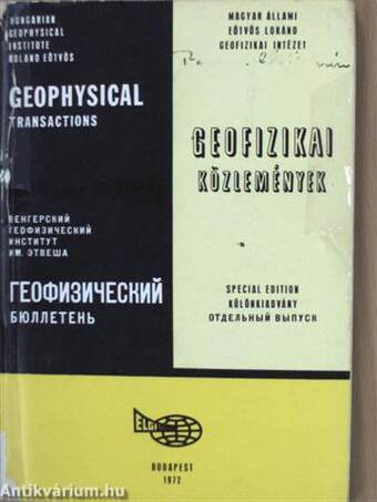 Geophysical Transactions Special Edition