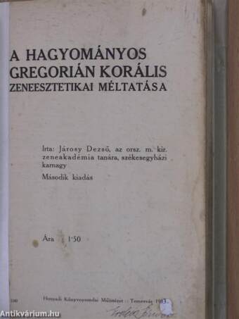 A hagyományos gregorián korális zeneesztetikai méltatása