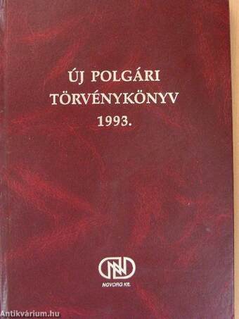 Új polgári törvénykönyv 1993.